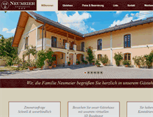 Tablet Screenshot of gaestehaus-neumeier.de